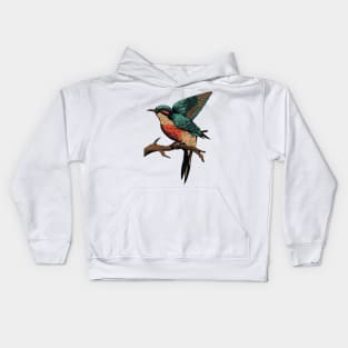 Everybirdy golder birds pattern Kids Hoodie